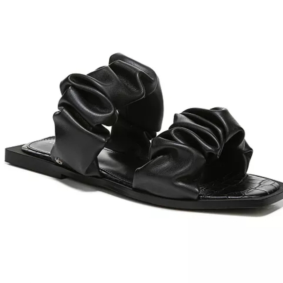 NEW! CIRCUS BY SAM EDELMAN Iggy Ruched Flat Slide Sandals 10. - Picture 1 of 8